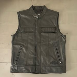 Harley Davidson leather vest.